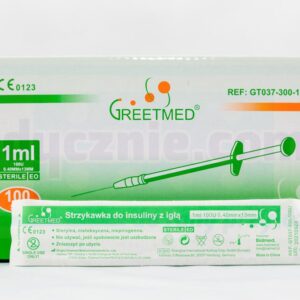 Sterile Spritzen h.u. 100 Stück 1ml 0,40* 13 U100 Insulinspritzen mit Nadel